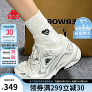 卡帕（Kappa）女鞋網(wǎng)面運動(dòng)鞋子女夏季透氣老爹鞋軟底增高休閑鞋女 奧運灰 39
