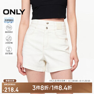 ONLY夏季時(shí)尚百搭高腰顯瘦A字短褲牛仔褲女|124243004 J2G 米白色 L 170/72A