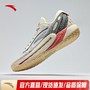 安踏（ANTA）狂潮6丨外場(chǎng)實(shí)戰(zhàn)防滑耐磨低幫運(yùn)動(dòng)籃球鞋男 安踏白/泥沙灰/基礎(chǔ)黑-1 42