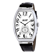 天梭（TISSOT）男女手表 波爾圖系列復(fù)古酒桶型小秒針手動機(jī)械女表送女友 T128.505.16.012.00 銀色