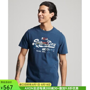superdry極度干燥男士T恤圓領(lǐng)短袖柔軟透氣 BLUE M