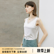 顏域白色打底背心女士2024新款春季時尚通勤內搭氣質百搭無袖上衣 白色 S 36