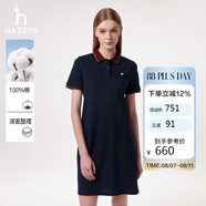 哈吉斯（HAZZYS）女裝 25夏PHI運(yùn)動(dòng)休閑POLO裙AQWSE0CBX32 藏青色NV (155/80A36)S