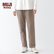 無印良品 MUJI 女式 燈芯絨輕便褲休閑褲秋冬季 純棉全棉 BEE06C2A 淺米色 S