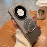 華為（HUAWEI）【品質(zhì)原裝】解壓旋轉(zhuǎn)支架適用華為mate60pro手機(jī)殼防摔新款mate7 【鈦灰色】解壓聲旋轉(zhuǎn)磁吸支架_輕奢素皮-不沾指紋 華為Mate_70