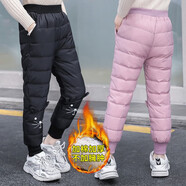 小憨鹿女童冬季韓版加厚棉褲保暖又洋氣 黑色 120 建議身高105-115cm