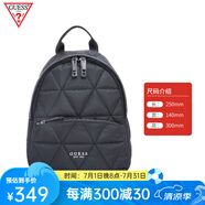GUESS時尚百搭女包通勤休閑書包粉色背包簡約精致印花雙肩包送女友 黑色小背包