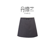 丹德蘭2025秋季新款純色簡約百搭半身裙女小清新高腰顯瘦包臀短裙-5277 灰色 S （85-105）
