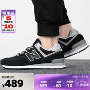 NEWBALANCE運(yùn)動(dòng)鞋 NB男鞋女鞋 574系列復(fù)古輕便透氣休閑跑步鞋 ML574EVB 黑灰色 42