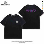 席佰硬核一中戎星野戎朕也科小嵬汲萌萌同款T恤cos短袖男女純棉痛衣服 黑色一 M