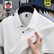 AEMPPE美國蘋(píng)果全棉男士短袖t恤翻領(lǐng)新款中年純色男長(cháng)袖休閑polo衫 AEPPEM/58808白色 短袖 S 165/48
