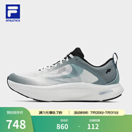 斐樂（FILA）官方男鞋NUVOLE JOG路跑鞋2025夏新款柔云健步鞋運(yùn)動(dòng)鞋 白中白-OM 40