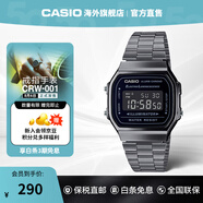 卡西歐手表旗艦店 黑客帝國A168WGG防水學(xué)生男石英電子小黑表 官方正品 A168WGG-1BDF