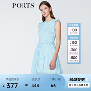 PORTS寶姿商場(chǎng)同款 新品女裝甜美木耳邊裝飾無(wú)袖連衣裙SN8D027HPP022 煙波色 L (8)
