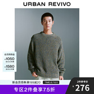 UR秋冬新款男裝靜奢輕熟風雜色圓領軟糯針織衫UMF940038 多色 XL