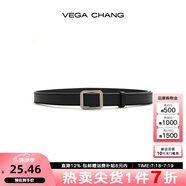 VEGA CHANG【腰帶10天內(nèi)發(fā)貨】可調(diào)節(jié)皮帶簡約百搭半裙牛仔褲腰帶裝飾* 黑色（無孔）