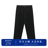 杰帝梵（J.D.V）男裝早秋新款咖啡色百搭休閑褲寬松長褲 黑色 L 175/84C