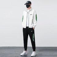 NBA SHOES-NIKE NASA運動(dòng)套裝男春秋季純棉衛衣冬季新款潮流秋季戶(hù)外休閑運 白色 M _適合95斤-115斤