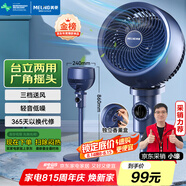 美菱（MeiLing）空氣循環(huán)扇/家用電風(fēng)扇落地辦公渦輪換氣對流扇搖頭節能交流定頻風(fēng)扇臺立兩用MPF-DX501機械香薰款