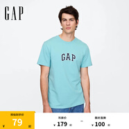 Gap男女裝2025春季新款純棉字母logo短袖T恤常規(guī)上衣美版570044 霜藍(lán)色 M 美碼 L亞洲碼180/96A