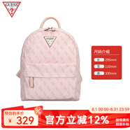 GUESS時(shí)尚百搭女包通勤休閑書包粉色背包簡約精致印花雙肩包送女友 粉色印花
