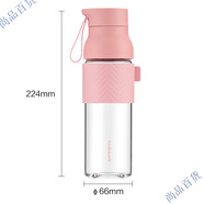 樂(lè)扣樂(lè)扣（LOCK&LOCK）樂(lè)扣樂(lè)扣水滴玻璃杯 [500mL]牡丹粉LLG594PIK