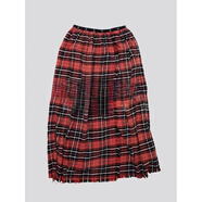 R13半身裙法蘭絨日本面料蘇格蘭襯衫半裙男女 紅色 XS