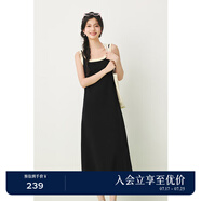 詩凡黎（'SEIFINI）黑色條紋拼接針織背心裙2024春新款裙子中長氣質(zhì)背帶連衣裙 黑色針織款 S 155/80A