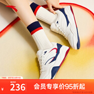 安踏王一博同款波浪鞋丨板鞋男女同款厚底增高休閑滑板運(yùn)動(dòng)鞋 【女款】象牙白/紺青藍(lán)/紅辣椒-7 36