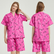艾灸服 背開(kāi)扣汗蒸服男女前后開(kāi)扣按摩針灸采耳服推背理療 頭療服 玫紅前后開(kāi)女夏季薄款 XL