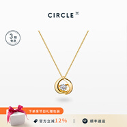 CIRCLE珠寶綻放之心系列18K金12分鉆石項鏈鉆石鎖骨吊墜生日禮物女