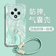 方塊魚(yú) 適用OPPOA3 5G手機殼水晶葫蘆A3Pro新款女四角全包防摔保護套高顏值A2M氣囊硅膠軟殼網(wǎng)紅潮流小眾 透明O-閃閃福字葫蘆F青【配青色手提掛繩】 OPPOA2