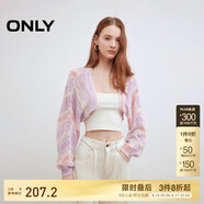 ONLY 2025春季舒適透氣蝙蝠袖鏤空短款開衫針織衫女|12513A009