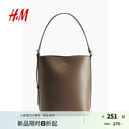 H&M女士包袋2025秋季新款手提包附帶小包時尚通勤購物包1278242 深米色