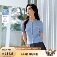 茵曼（INMAN）毛衣女POLO領(lǐng)2025春季套頭針織衫女裝新款通勤長袖毛衣上衣 天藍色-18525474 S