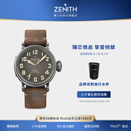 真力時(shí)（ZENITH）瑞士表飛行員系列青銅大飛特別版腕表手表男45mm禮物 【線(xiàn)上專(zhuān)享】飛行員-灰盤(pán)棕帶