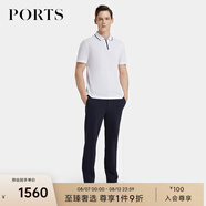 PORTS男裝春季商務(wù)休閑短袖Polo衫MP8N193RZC011 白色 L