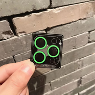 OTHER夜光鏡頭膜適用15蘋(píng)果16Promax攝像頭高清貼膜彩色14鏡頭貼i 粉色一套 iPhone16plus