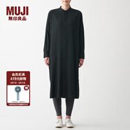 無印良品 MUJI 男女通用 法蘭絨 立領(lǐng) 長衫 無性別 男款女款 BCL43A1A 炭灰色 XXS-XS