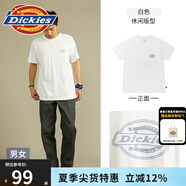 dickies簡(jiǎn)約小logo全棉短袖T恤情侶款商場(chǎng)同款半袖上衣多色可選 DK010991 白色11799【后背大印花】 XL