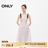 ONLY夏季甜美時(shí)尚蝴蝶結吊帶蛋糕裙連衣裙女|124207053 A34 淡雪紫色 M (165) 84A