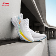李寧（LI-NING）吾躍lite 2.0防護版跑步鞋男夏季中考體測跳繩防潑水運動鞋 009標準白-7 42