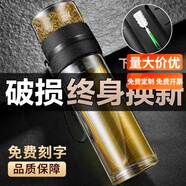 慕馨（moosen）玻璃杯茶水分離杯大容量雙層玻璃泡茶杯男士家用耐高溫水杯定制 尊貴黑-關(guān)注加購(gòu)得杯刷450ml