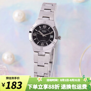 卡西歐（CASIO）手表 簡(jiǎn)約小巧鋼帶女表 指針系列 商務(wù)學(xué)生石英表學(xué)生表考試表 LTP-1241D-1A