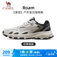 駱駝（CAMEL）漫游戶外復(fù)古慢跑鞋男休閑運(yùn)動(dòng) K13S09L7015-1 一度灰/深欖綠 40