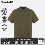 添柏嵐（Timberland）官方男款短袖POLO衫夏季水洗棉休閑通勤|A6R29 A6R29A58/軍綠色 L