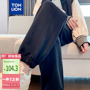 唐獅（TonLion）2024女束腳顯瘦休閑側(cè)拼衛(wèi)褲WP 無絨款/黑色/二批 M 