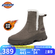 Dickies女士雪地靴女靴冬季加絨加厚短靴保暖棉鞋靴子 駝色 37 