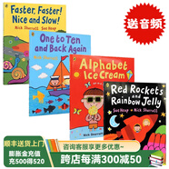 英文原版繪本 名家Nick Sharratt  4冊合售 Alphabet Ice Cream/One to Ten and Back Again/ Faster, Faster吳敏蘭書單 色彩認知