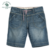 圣大保羅（POLO&RACQUET CLUB）夏季時(shí)尚牛仔款休閑褲商務(wù)男裝男士休閑簡約水洗修身短褲 經(jīng)典色 K8 36 92 180/92B